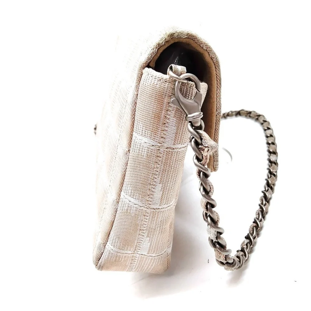 Chanel East West Canvas Shoulder Bag